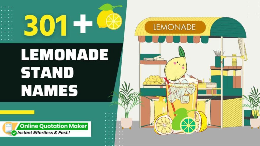 lemonade stand names ideas