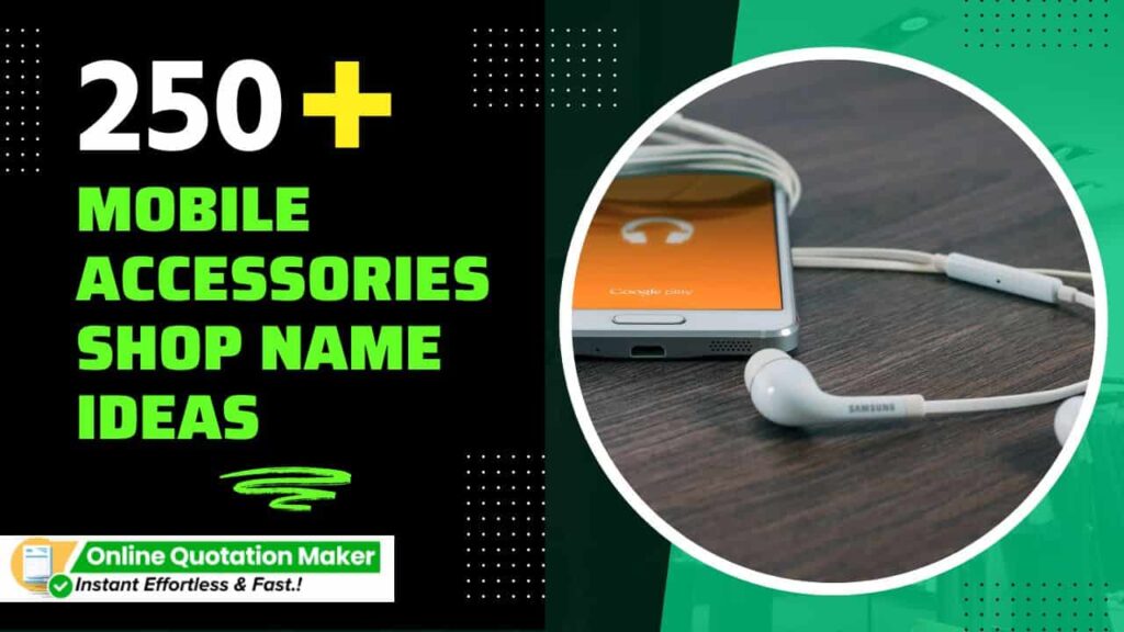 Mobile Accessories Shop Name Ideas in India
