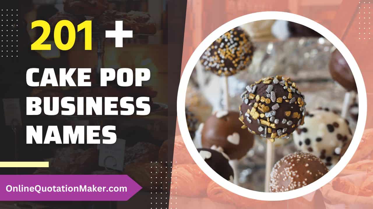 Cake Pop Business Names