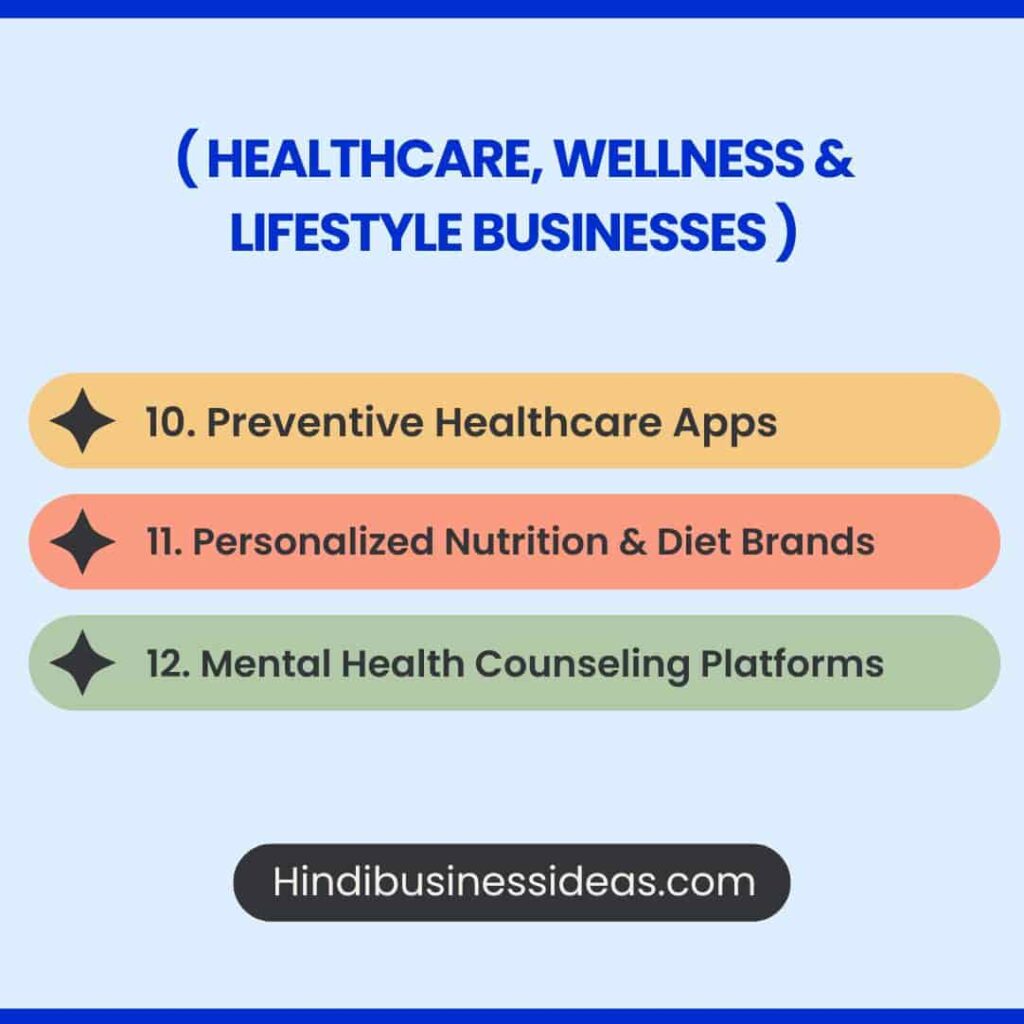 Healthcare, Wellness & Lifestyle Businesses